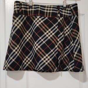 Exact Change | Vintage 90s Y2K Wool Blend Plaid Skirt | Juniors size 11